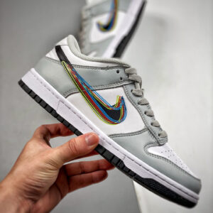 Nike Dunk Low 3D Swoosh White Grey DV6482-100 For Sale