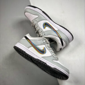 Nike Dunk Low 3D Swoosh White Grey DV6482-100 For Sale