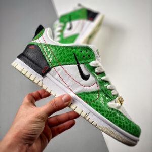 Nike Dunk Low Disrupt 2 Just Do It White Green-Red-Black For Sale