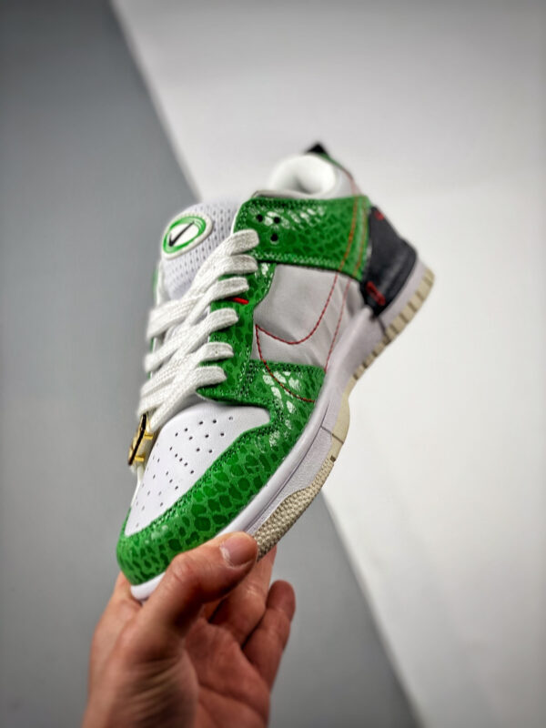 Nike Dunk Low Disrupt 2 Just Do It White Green-Red-Black For Sale