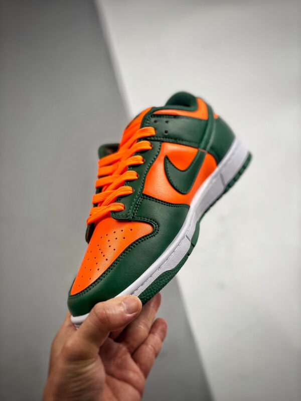 Nike Dunk Low Miami Hurricanes Team Dark Green Team Orange-White For Sale