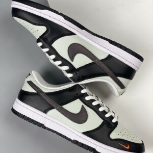 Nike Dunk Low Mini Swoosh Grey Black Orange FN7808-001 For Sale