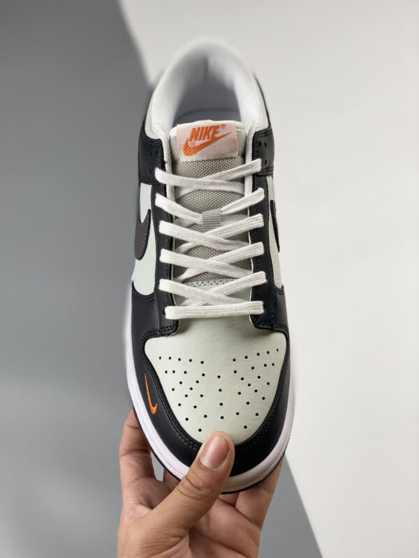 Nike Dunk Low Mini Swoosh Grey Black Orange FN7808-001 For Sale