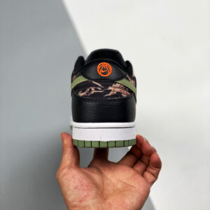 Nike Dunk Low SE Black Oil Green-White-Total Orange For Sale