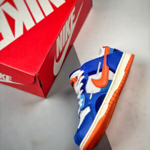 Nike Dunk Low Scrap Knicks White Blue-Orange DM0128-100 For Sale