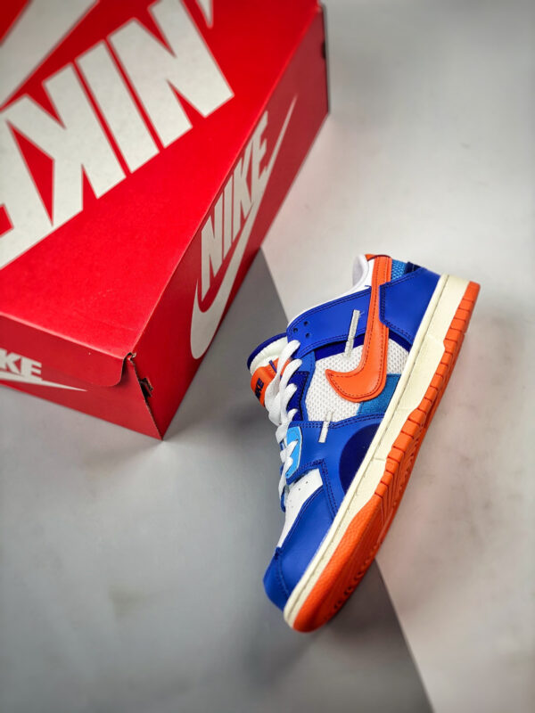 Nike Dunk Low Scrap Knicks White Blue-Orange DM0128-100 For Sale