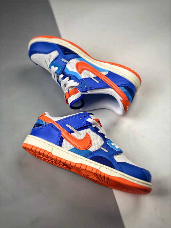 Nike Dunk Low Scrap Knicks White Blue-Orange DM0128-100 For Sale