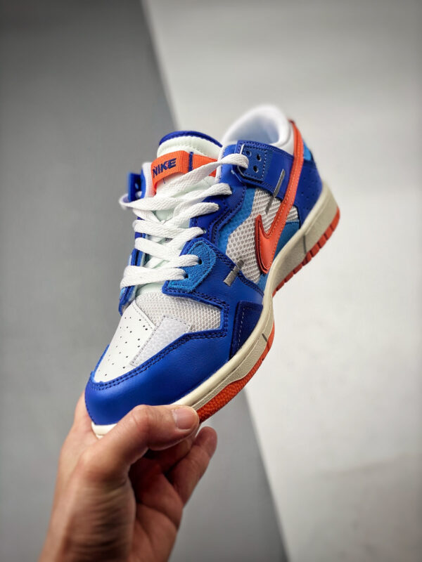 Nike Dunk Low Scrap Knicks White Blue-Orange DM0128-100 For Sale