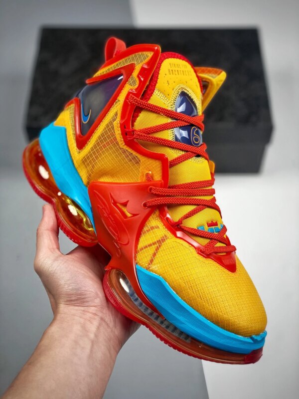 Nike LeBron 19 Uniform Hook Mantra Orange University GoldRed For Sale