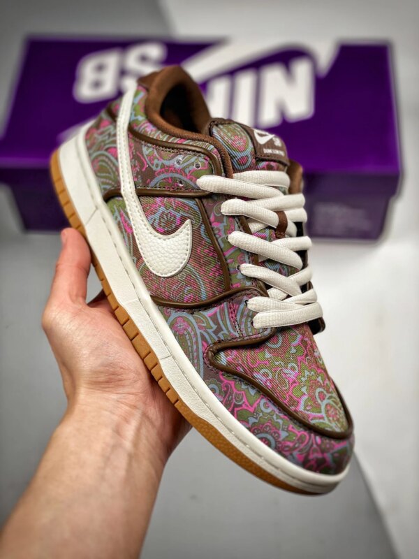 Nike SB Dunk Low Paisley Brown Burgundy-Green-Pink DH7534-200 For Sale