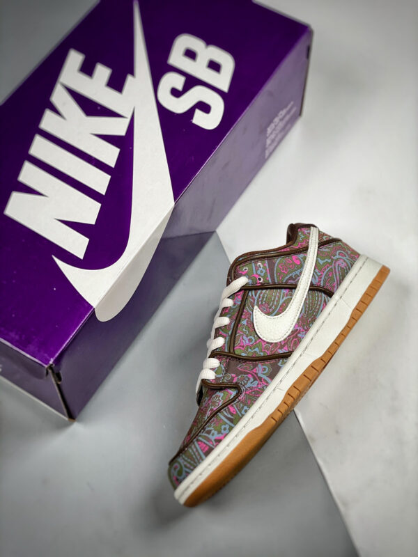 Nike SB Dunk Low Paisley Brown Burgundy-Green-Pink DH7534-200 For Sale