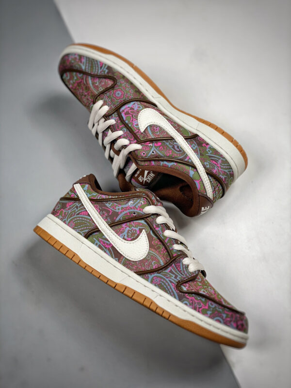 Nike SB Dunk Low Paisley Brown Burgundy-Green-Pink DH7534-200 For Sale