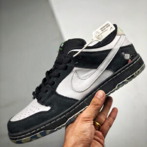 Nike SB Dunk Low Panda Pigeon Black Green Gusto-White For Sale