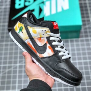 Nike SB Dunk Low Raygun Tie-Dye Black Orange Flash For Sale