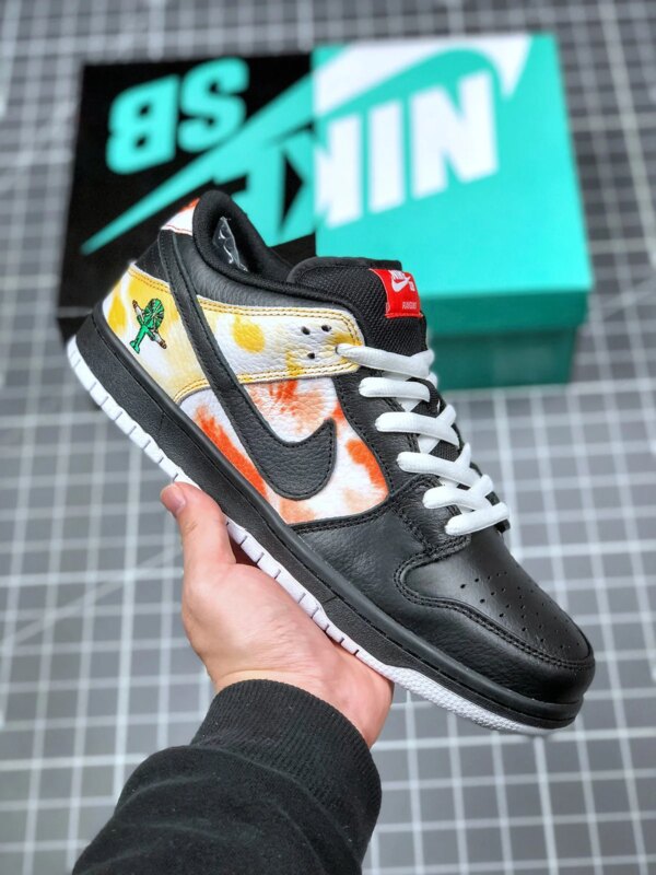 Nike SB Dunk Low Raygun Tie-Dye Black Orange Flash For Sale