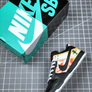 Nike SB Dunk Low Raygun Tie-Dye Black Orange Flash For Sale