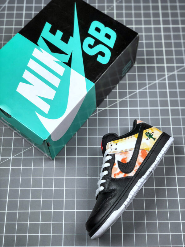 Nike SB Dunk Low Raygun Tie-Dye Black Orange Flash For Sale