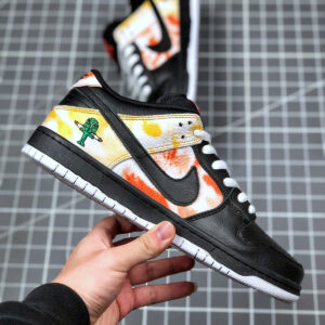 Nike SB Dunk Low Raygun Tie-Dye Black Orange Flash For Sale