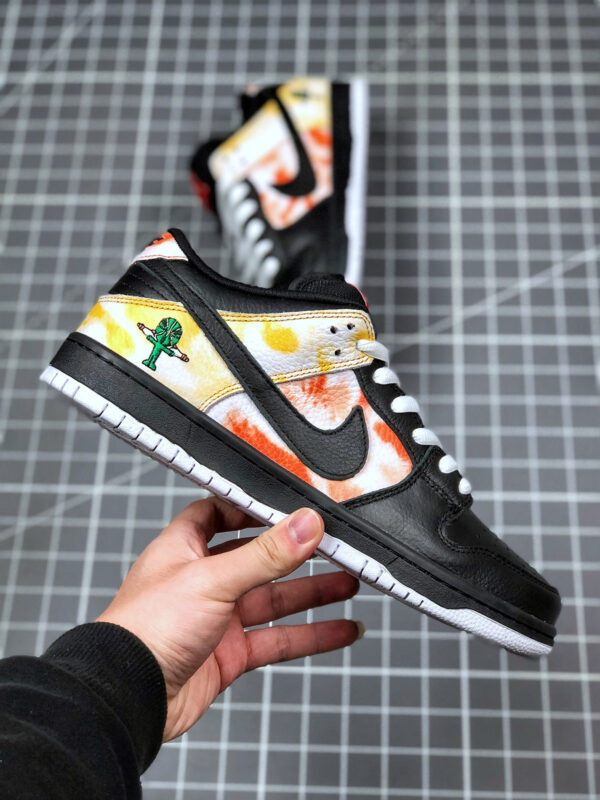 Nike SB Dunk Low Raygun Tie-Dye Black Orange Flash For Sale