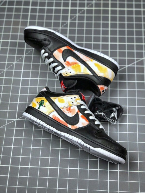 Nike SB Dunk Low Raygun Tie-Dye Black Orange Flash For Sale