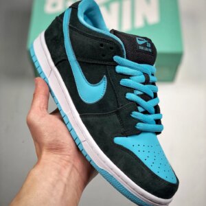 Nike SB Dunk Low Pro Black Clear Jade-White For Sale