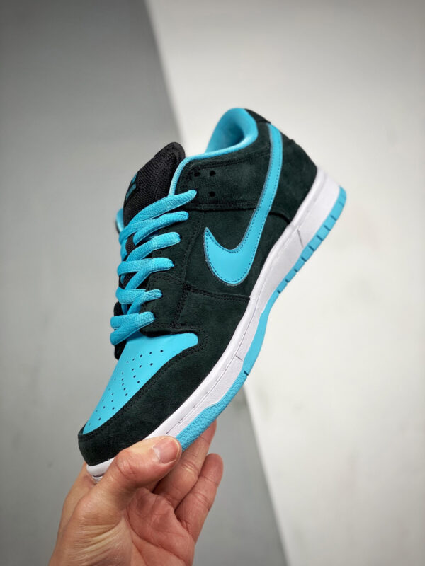 Nike SB Dunk Low Pro Black Clear Jade-White For Sale