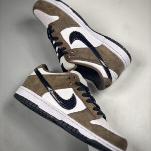 Nike SB Dunk Low White Black-Trail End Brown For Sale