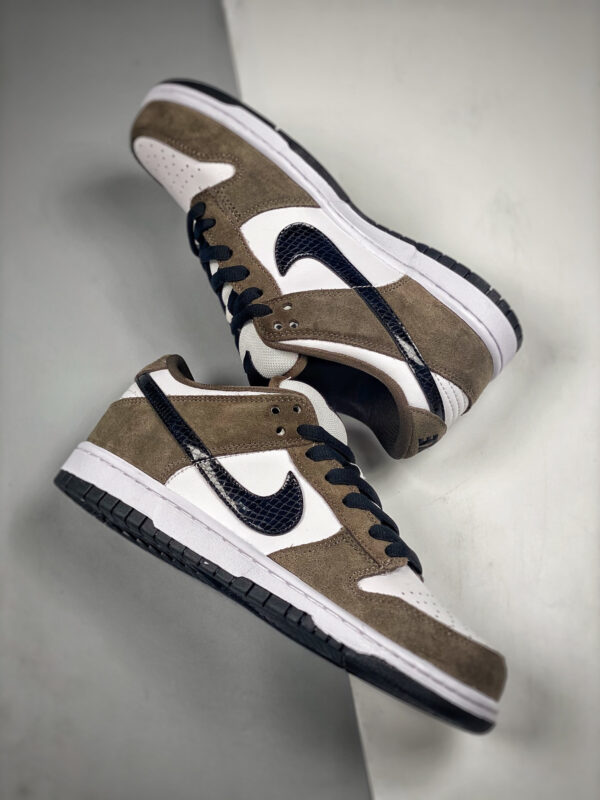 Nike SB Dunk Low White Black-Trail End Brown For Sale