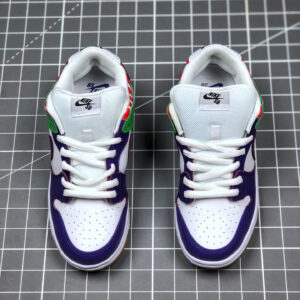 Nike SB Dunk Low White Purple Green For Sale