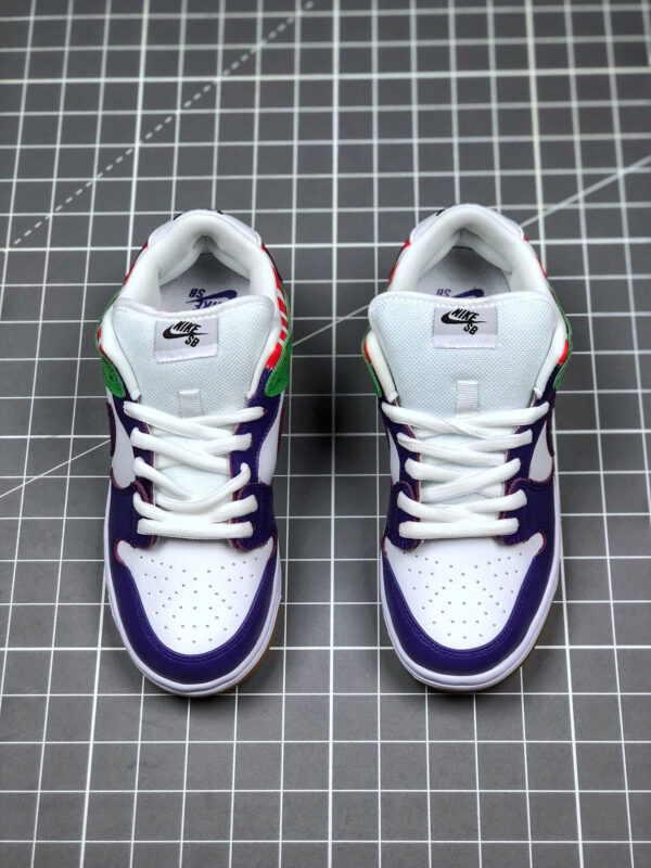 Nike SB Dunk Low White Purple Green For Sale