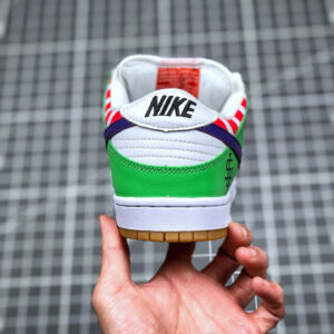 Nike SB Dunk Low White Purple Green For Sale