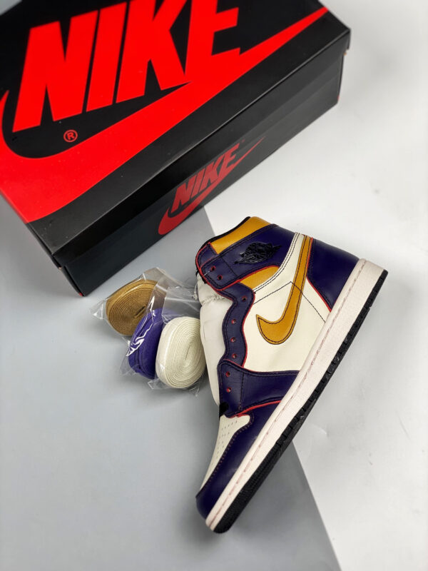 Nike SB x Air Jordan 1 High OG Lakers Court Purple Sail For Sale