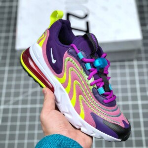 Nike WMNS Air Max 270 React ENG Eggplant White Magic Flamingo For Sale