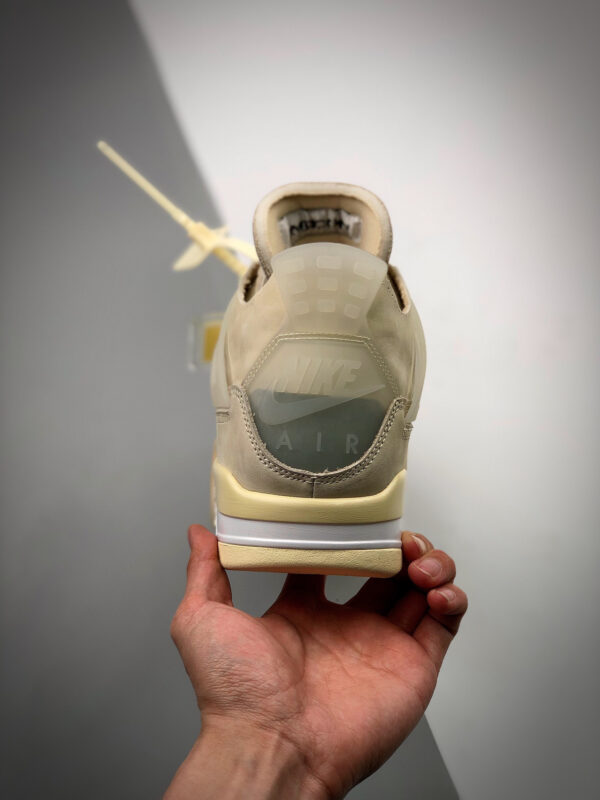 Off-White x Air Jordan 4 Sail Muslin-White-Black On Sale