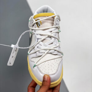 Off-White x Nike Dunk Low 01 of 50 White Silver Gum For Sale