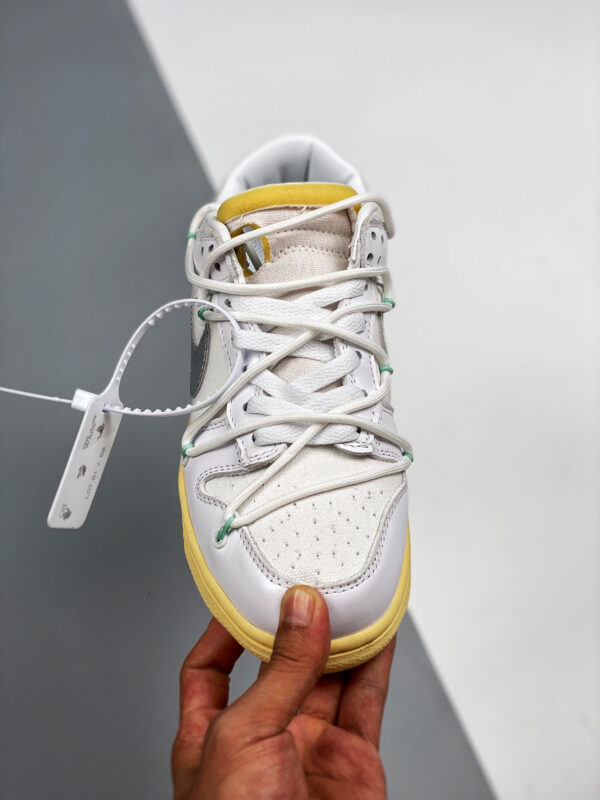 Off-White x Nike Dunk Low 01 of 50 White Silver Gum For Sale