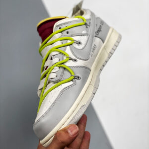 Off-White x Nike Dunk Low 08 of 50 Sail Grey For Sale