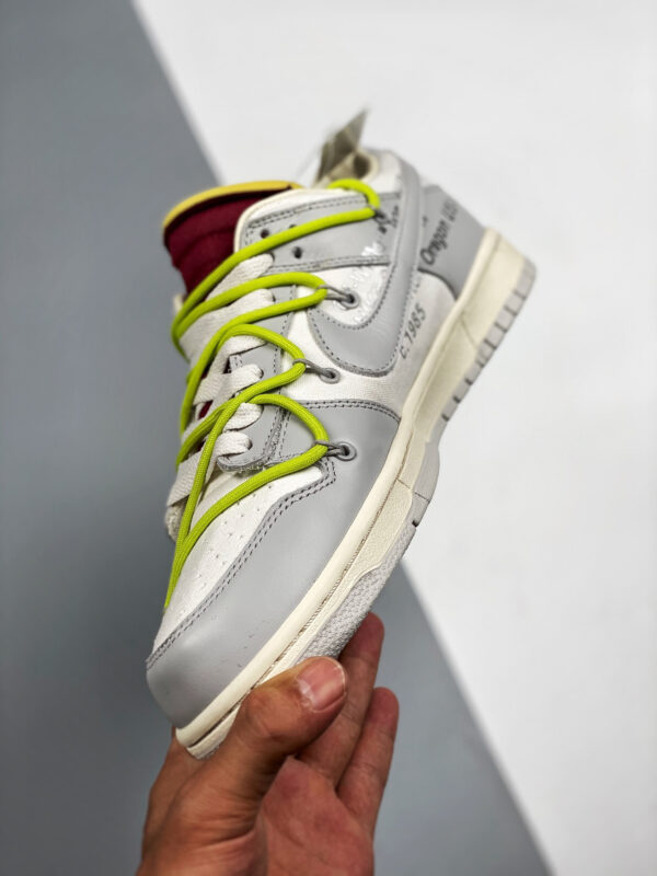 Off-White x Nike Dunk Low 08 of 50 Sail Grey For Sale