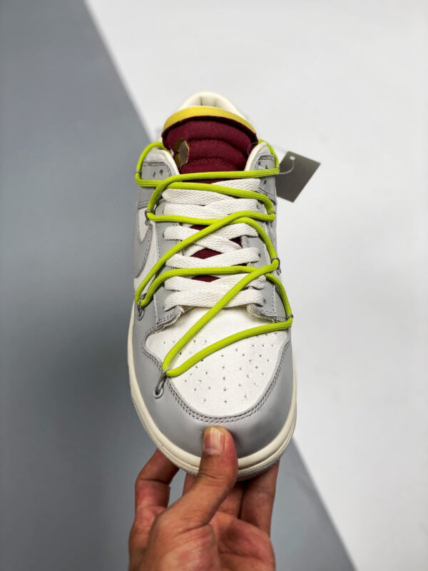 Off-White x Nike Dunk Low 08 of 50 Sail Grey For Sale