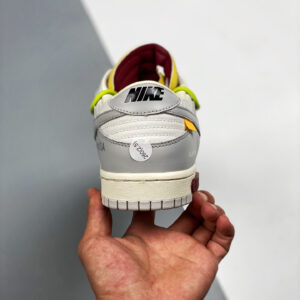 Off-White x Nike Dunk Low 08 of 50 Sail Grey For Sale