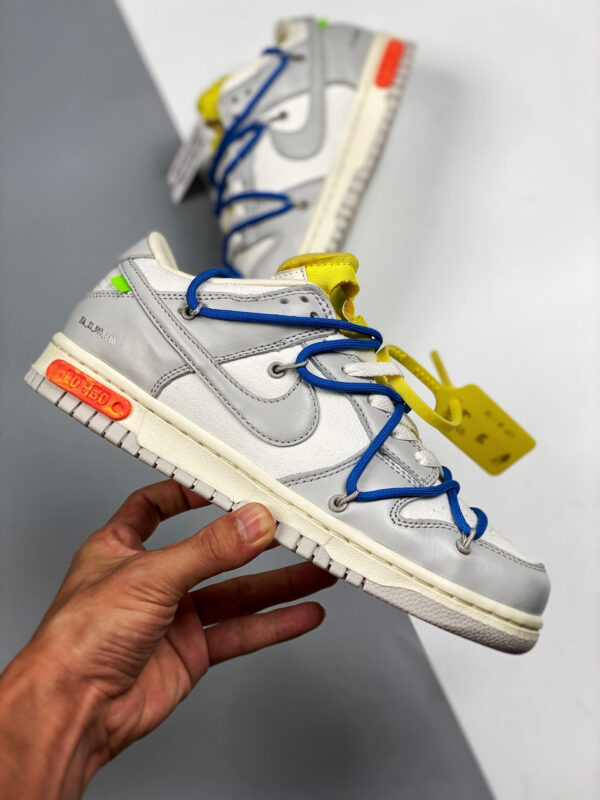 Off-White x Nike Dunk Low 10 of 50 Sail Grey Yellow For Sale