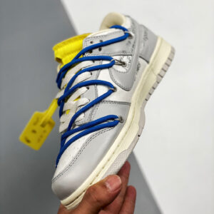 Off-White x Nike Dunk Low 10 of 50 Sail Grey Yellow For Sale