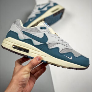 Patta x Nike Air Max 1 Metallic Silver Noise Aqua-Pure Platinum For Sale