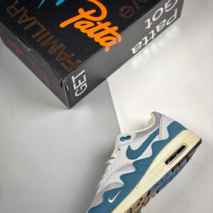 Patta x Nike Air Max 1 Metallic Silver Noise Aqua-Pure Platinum For Sale