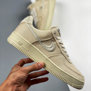 Stussy x Nike Air Force 1 Low Fossil Stone CZ9084-200 For Sale