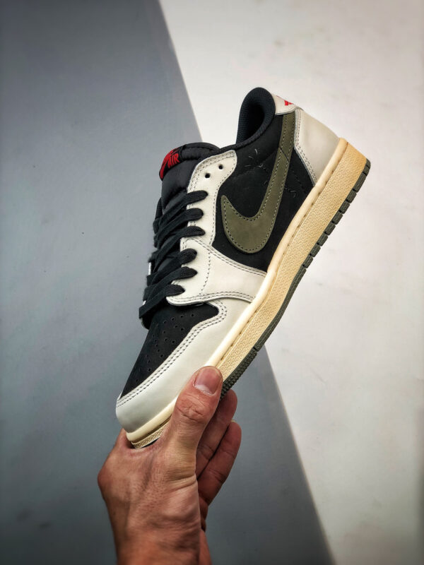 Travis Scott x Air Jordan 1 Low OG Sail University Red-Black-Medium Olive For Sale