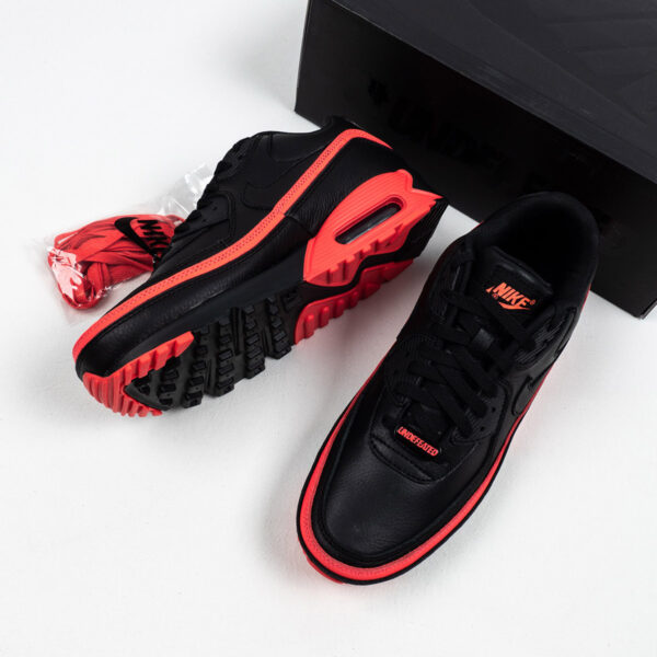 Undefeated x Nike Air Max 90 Black Solar Red For Sale