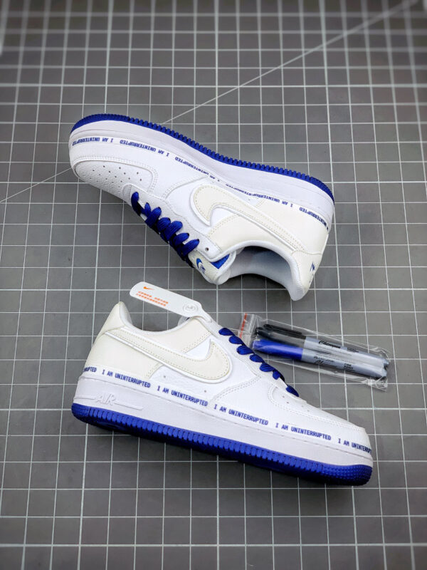 Uninterrupted x Nike Air Force 1 White Lapis Blue For Sale