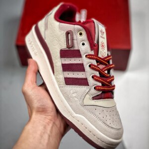 Adidas Forum Low Chalk White Core Burgundy GX8866 For Sale