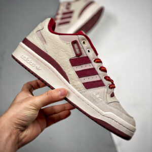 Adidas Forum Low Chalk White Core Burgundy GX8866 For Sale